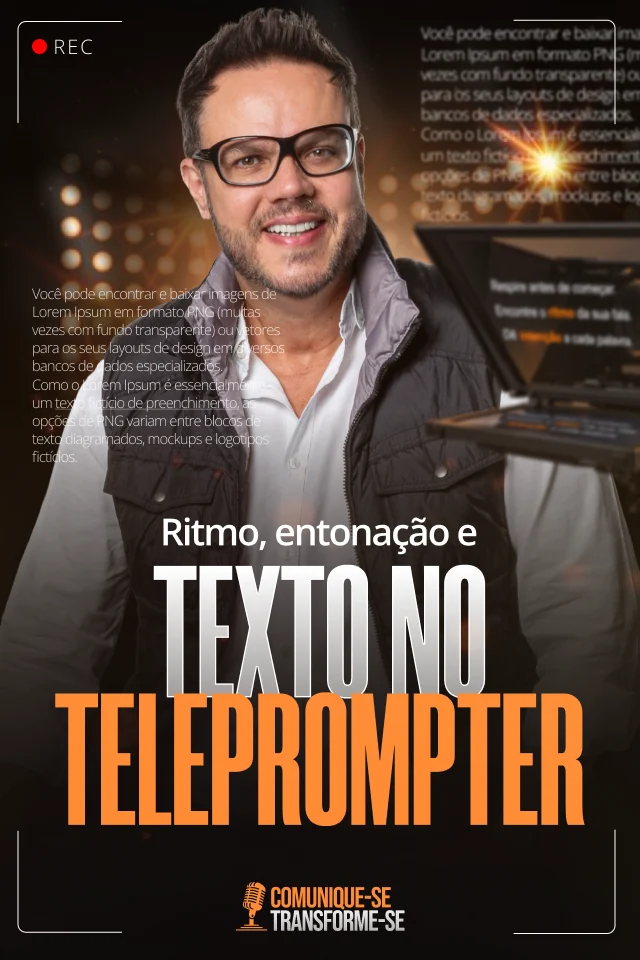 Capa do módulo 03: Ritmo, entonação e texto no teleprompter